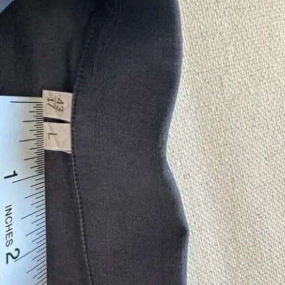 Ermenegildo Zegna Shirt Sz L 43/17 Gray Made in Italy Long Sleeve Button Mens - Picture 10 of 11